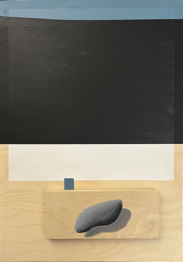 blue black white with rock 2022 20x14 acrylic on plywood.jpg